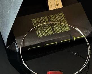 Rare Marina & Susanna Sent Murano Red Glass Necklace