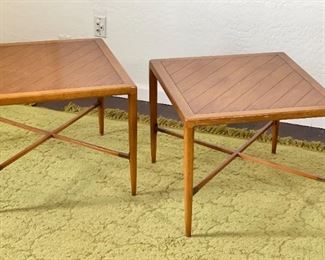 2pc MCM Tomlinson Sophisticate End Tables PAIR Mid Century Modern Lamp Tables	19x24x28in	HxWxD
