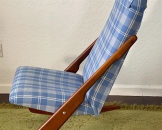 MCM Mogens Kold Boomerang Rocking Chair 1960 Teak Danish Modern	40x24x33in	HxWxD
