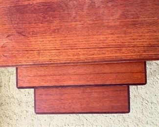 As-Is Vintage MCM Walnut Nesting Tables	Large: 19.5x26x15in	HxWxD
