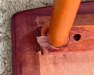 As-Is Vintage MCM Walnut Nesting Tables	Large: 19.5x26x15in	HxWxD
