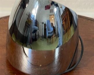 Vintage MCM Jefferson 500 Chrome Bullet Clock  580-221	4.5 x 4.5in diameter	
