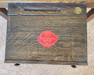 Antique Arts & Crafts Mission Oak Desk Library Table w/ Flip Top Inkwell	28.75 x 39 x 25.75in	HxWxD
