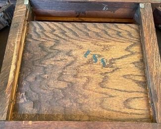 Antique Arts & Crafts Mission Oak Desk Library Table w/ Flip Top Inkwell	28.75 x 39 x 25.75in	HxWxD
