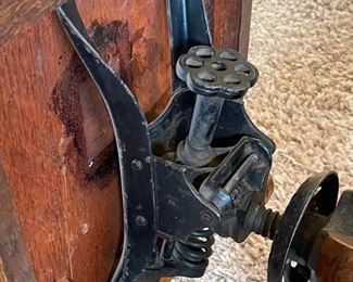 AS-IS Antique Oak Office Chair	34 x 17 x 22in	HxWxD
