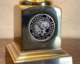 Vintage Brass University Of Kansas Desk Lamp UK	28 x 15in diameter	
