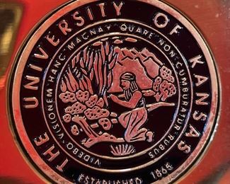 Vintage Brass University Of Kansas Desk Lamp UK	28 x 15in diameter	
