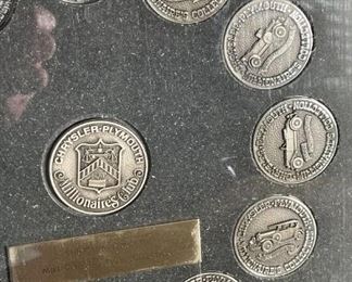 1920-30s Chrysler Plymouth Millionaires Club Coin Collection	9 x 9 x 3in	HxWxD
