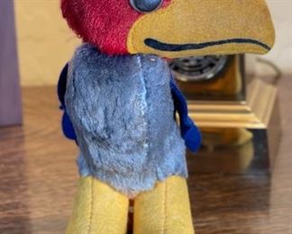 1940s KU Jayhawk Plush Toy University Of Kansas Mascot Personality Pet Collegiate	6.5 inches high	
