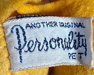 1940s KU Jayhawk Plush Toy University Of Kansas Mascot Personality Pet Collegiate	6.5 inches high	
