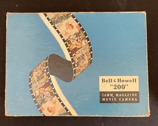 Bell & Howell Model 200 16mm Film Magazine Camera	Box: 3x9x7in	HxWxD
