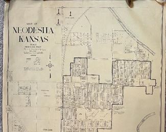 Huge 1954 Map of Neodesha Kansas	42x64in	
