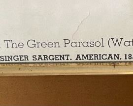 Simplon Pass The Green Parasol Framed Print Poster Museum of Fine Arts  Boston	Frame: 27 x 34 x 2in	HxWxD
