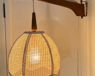 Danish Modern Teak Wall Mount Swing Arm Lamp	16 x 13 x 9in	HxWxD
