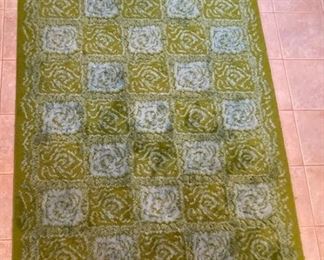 Vintage Karastan Alexel 6571 Turquoise Tile Wool Rug	112x72in	
