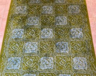 Vintage Karastan Alexel 6571 Turquoise Tile Wool Rug	112x72in	

