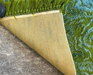 Vintage Karastan Alexel 6571 Turquoise Tile Wool Rug	112x72in	
