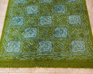Vintage Karastan Alexel 6571 Turquoise Tile Wool Rug	112x72in	
