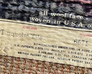 Vintage Karastan Alexel 6571 Turquoise Tile Wool Rug	112x72in	
