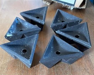 6pc Dansk IHQ Cast Iron Triangle Candlesticks 1726 Candle holders	BOX: 1.5x5x4.5in	HxWxD
