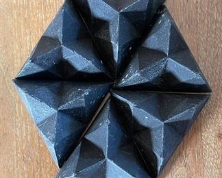 6pc Dansk IHQ Cast Iron Triangle Candlesticks 1726 Candle holders	BOX: 1.5x5x4.5in	HxWxD
