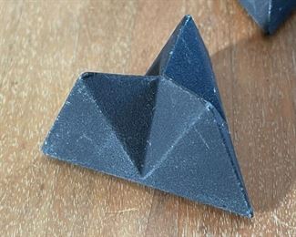 6pc Dansk IHQ Cast Iron Triangle Candlesticks 1726 Candle holders	BOX: 1.5x5x4.5in	HxWxD
