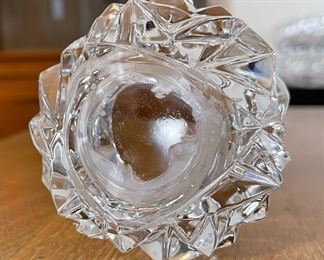 2pc Tiffany & Co Candle Holders Rock Cut Votive PAIR	3x3.25x3.25in	HxWxD
