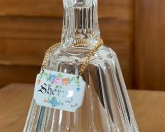 Baccarat Talleyrand Crystal Decanter With Limoges Porcelain Sherry bage	9in H x 5in Diameter	
