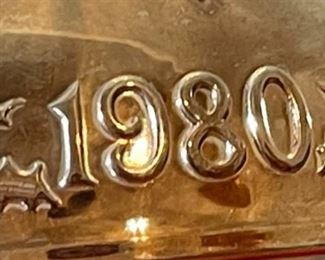 Wallace Silversmiths Ornament 1980 Sleigh Bell Silver Plated	Box: 3x3.75x3.75in	HxWxD
