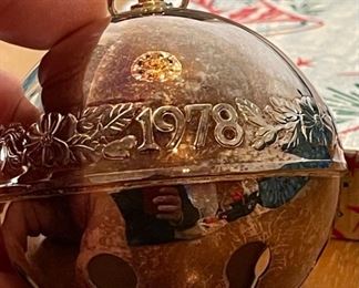 Wallace Silversmiths Ornament 1978 |Sleigh Bell Silver Plated		
