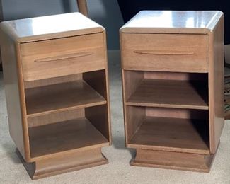 2pc Vintage MCM Carl Bissman Solid Walnut Nightstands PAIR Bedside Tables	25 x 15.5 x 15.5in	HxWxD
