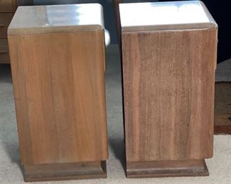 2pc Vintage MCM Carl Bissman Solid Walnut Nightstands PAIR Bedside Tables	25 x 15.5 x 15.5in	HxWxD
