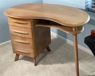 Vintage MCM Carl Bissman Solid Walnut Kidney Desk	28 x 48 x 26in	HxWxD
