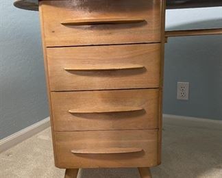 Vintage MCM Carl Bissman Solid Walnut Kidney Desk	28 x 48 x 26in	HxWxD
