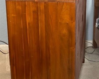 Vintage MCM Carl Bissman Solid Walnut 4 Drawer Dresser	32 x 32.5 x 20in	HxWxD
