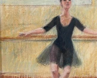 Original Art Jill Bush Ballerina Pastel Drawing	Frame: 18 x 20in <BR>Image: 11.5 x 13.25in	
