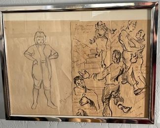 Orignal Framed Sketches Merrill Sketch	Frame: 13 x 17in	
