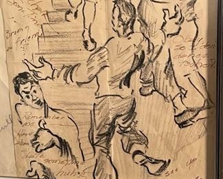 Orignal Framed Sketches Merrill Sketch	Frame: 13 x 17in	
