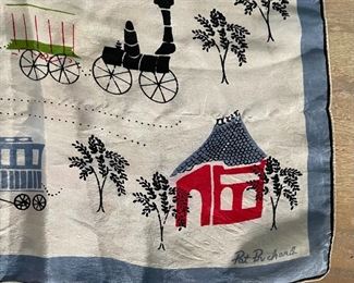 MCM Pat Prichard Handkerchief Trains Hankie	16.5x16.26in	HxWxD
