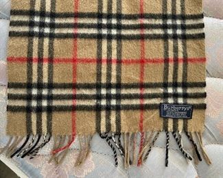 Vintage Burberrys Cashmere Scarf Beige Nova Check	12x54in	

