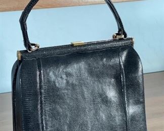 Vintage Coblentz France Textured Leather Purse Handbag	8x9.5x3.75in	HxWxD
