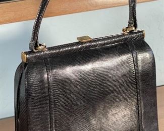 Vintage Coblentz France Textured Leather Purse Handbag	8x9.5x3.75in	HxWxD
