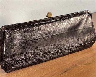 Vintage Bellestone Lizard Purse Handbag	5.25x13x1in	HxWxD
