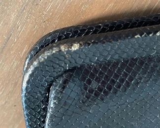 Vintage Bellestone Lizard Purse Handbag	5.25x13x1in	HxWxD
