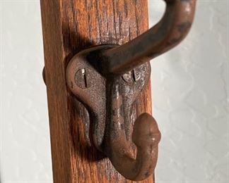 Antique Arts & Crafts Mission Oak Coat Stand Hat Tree	67x18.5x18.5in	HxWxD

