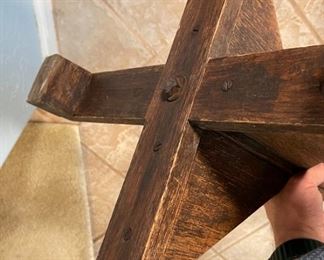 Antique Arts & Crafts Mission Oak Coat Stand Hat Tree	67x18.5x18.5in	HxWxD
