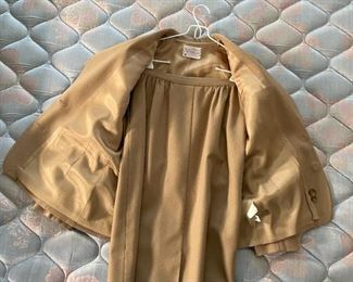 Pendleton Petite Wool Skirt & Coat Set Beige	Size: 4	
