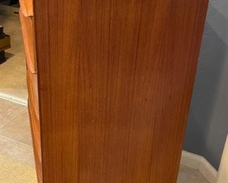 #2 1960s MCM Scandinavian Teak 6 Drawer Dresser	40x25.5x15.5in	HxWxD

