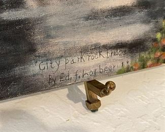 1943 Original Art City Park Rock Bridge Webster Kansas ED Lorbeer	12 x 16in	
