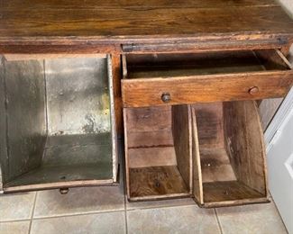 Antique Kitchen Cupboard Rustic Country Hoosier Cabinet	72 x 42 x 26in	HxWxD
